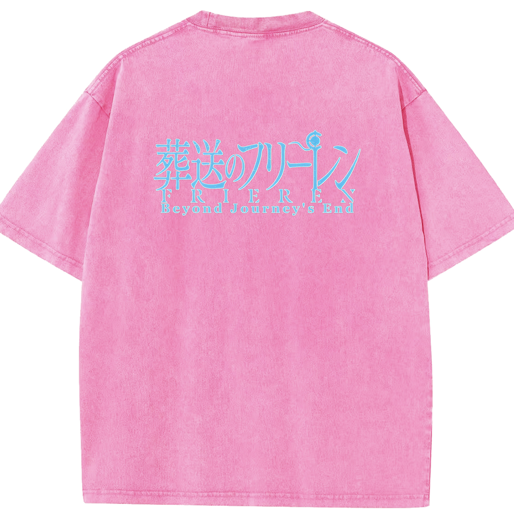 （画像用） 葬送のフリーレン Frieren 綿100% ヴィンテージ風 半袖Tシャツ（背面プリント）